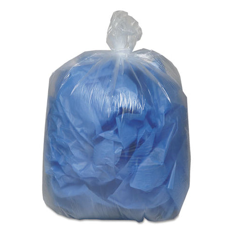 Linear Low Density Clear Recycled Can Liners, 33 Gal, 1.25 Mil, 33" X 39", Clear, 100-carton