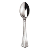 Heavyweight Plastic Spoons, Silver, 6 1-4", Reflections Design, 600-carton
