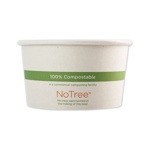 No Tree Paper Bowls, 12 Oz, 4.4" Diameter X 2.5"h, Natural, 500-carton