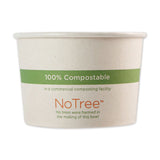 No Tree Paper Bowls, 8 Oz, 3.4" Diameter X 2.3"h, Natural, 1,000-carton