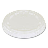 Fiber Cup Lids, 3.1" Diameter X 0.4"h, Clear, 1,000-carton