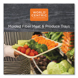 Fiber Trays, Pla Lined, Pfas Free, 1-compartment, 8.3 X 4.9 X 0.7, Natural, 500-carton