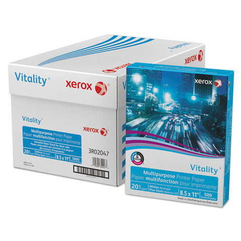 Vitality Multipurpose Print Paper, 92 Bright, 20 Lb, 8.5 X 11, White, 500 Sheets-ream, 10 Reams-carton