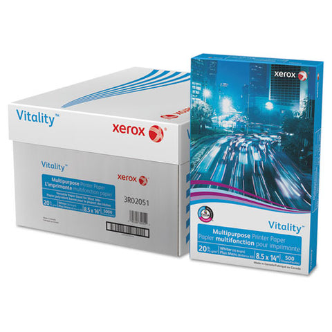Vitality Multipurpose Print Paper, 92 Bright, 20 Lb, 8.5 X 14, White, 500 Sheets-ream, 10 Reams-carton