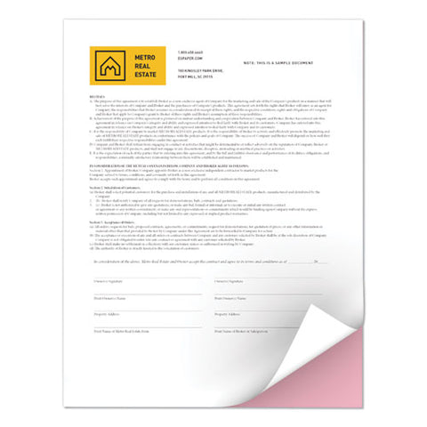 Revolution Digital Carbonless Paper, 2-part, 8.5 X 11, Pink-white, 5, 000-carton