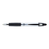 Z-grip Max Retractable Ballpoint Pen, 1mm, Black Ink, Silver Barrel, Dozen