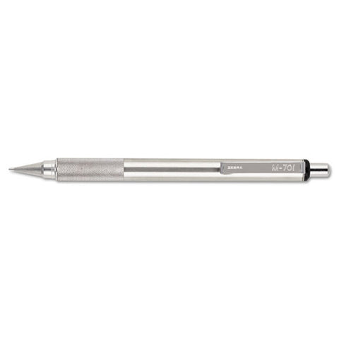 M-701 Mechanical Pencil, 0.7 Mm, Hb (#2.5), Black Lead, Silver Barrel