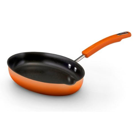 Rachael Ray 11.5" Oval skillet with 1 Pour Spout- Orange