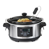 Hamilton Beach Set 'n Forget 6-Quart Programmable Slow Cooker-Silver