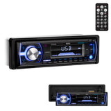 Single Din Mechless AM/FM Receiver, Bluetooth Enabled/Audio Streaming &amp; USB, SD
