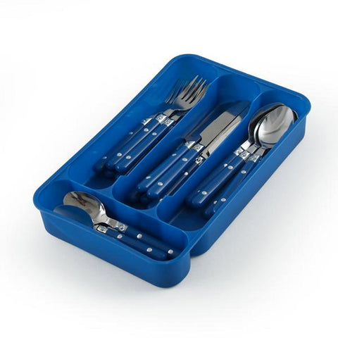 Casual Living 24pc Flatware Set-Blue