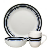 Everyday Main Elements 12 Piece Dinnerware Set, Black