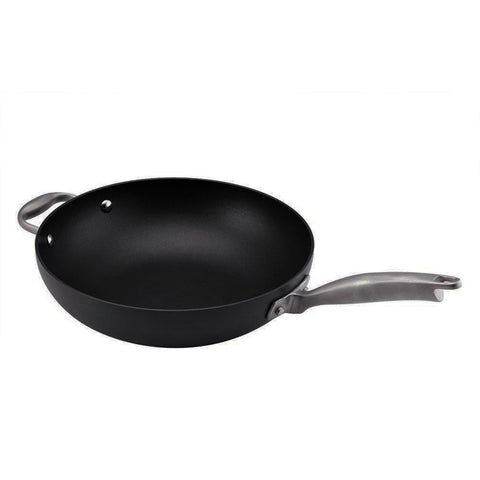 Anolon Titanium Hard Anodized Nonstick 12-Inch Open Stir Fry Pan with Helper Handle