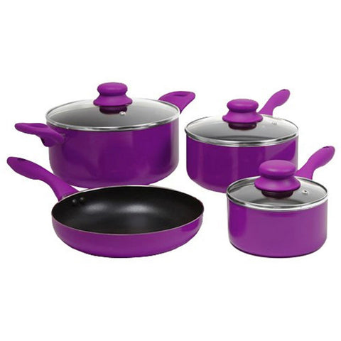 Gibson Colorsplash Branston 7 pc Cookware Set- Purple