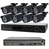 Avemia 960H Real Time Standalone 1TB DVR - 8 Channel with 8 Nightvision Weather Proof Bullet Cameras