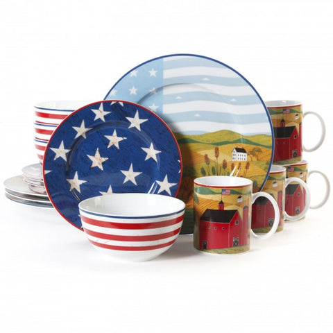 Gibson America The Beautiful 16 pc Dinnerware Set