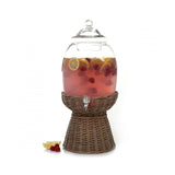 Gibson Home Ninove 2.1 gal Glass Drink Dispenser with Basket Base, Glass