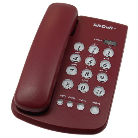 TeleCraft Feature Phone-Burgundy Blis