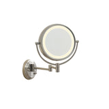Conair Lighted 7X Brushed Nickel Wall Mount Fluorescent Hotel Makeup Mirror