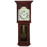 Bedford Clock Collection Redwood 23" Wall Clock with Pendulum and Chime