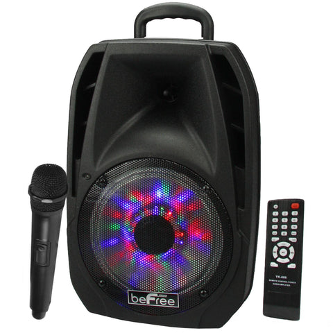 beFree Sound 8" Bluetooth Portable Speaker with USB/SD/FM Radio 400W