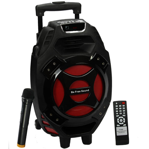 beFree Sound 8" Portable Speaker with USB/SD/MicroSD FM Radio 300W