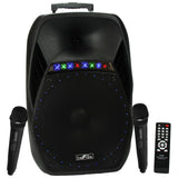 beFree Sound 15" Bluetooth Portable Speaker with USB/SD FM Radio