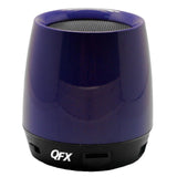 QFX Bluetooth Speaker with Microphone FM/USB/Micro-SD-Blue