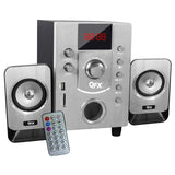 QFX 2.1 Channel NFC Bluetooth Speaker with :USB/SD Port- Silver