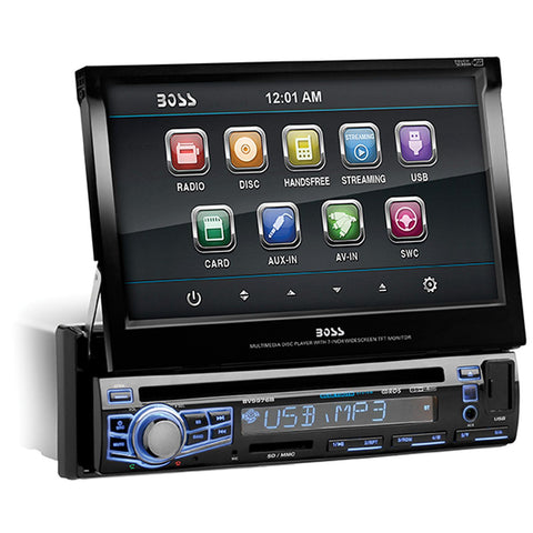 Boss Audio Single Din 7" Motorized Touchscreen Monitor with Bluetooth