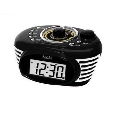 Akai Retro Alarm Clock Radio-Black