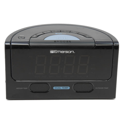 Emerson SmartSet Dual Alarm Clock Radio with Temperature Sensors - Reconditioned
