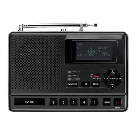 Sangean S.A.M.E. Table-Top Weather Hazard Alert with AM / FM-RBDS Alarm Clock Radio