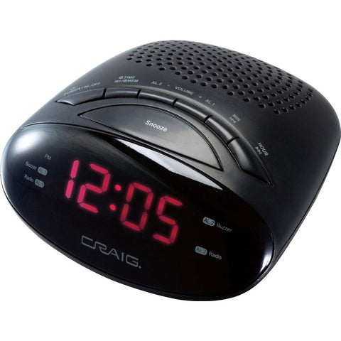Craig LED AM/FM Alarm Clock Radio