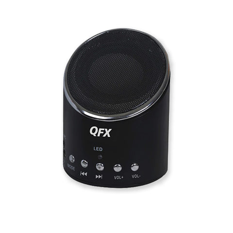 QFX PortableMultimedia Speaker with USB/MICRO SD Port and FM Radio-Black