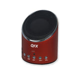 QFX PortableMultimedia Speaker with USB/MICRO SD Port and FM Radio-Red