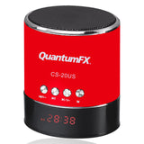 QFX Portable Multimedia Speaker with USB/MICRO SD Port and FM Radio-Red