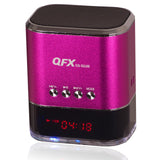 QFX Portable Multimedia Speaker With USB/MICRO SD Port and FM Radio-Pink