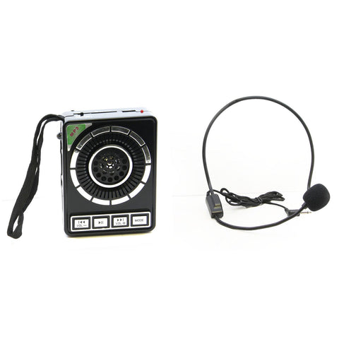 QFX Portable PA System with USB/MICRO-SD, FM Radio- Black