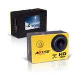 Axess Full HD 1080P Action Camera- Yellow