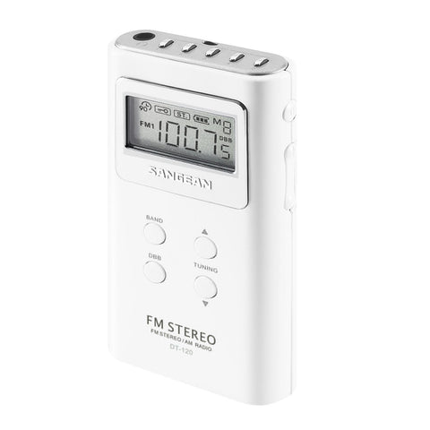 Sangean FM-Stereo / AM PLL Synthesized Pocket Receiver- White