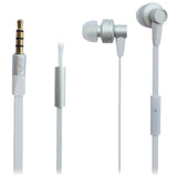 QFX Stereo Earbuds with Inline Microphone- White