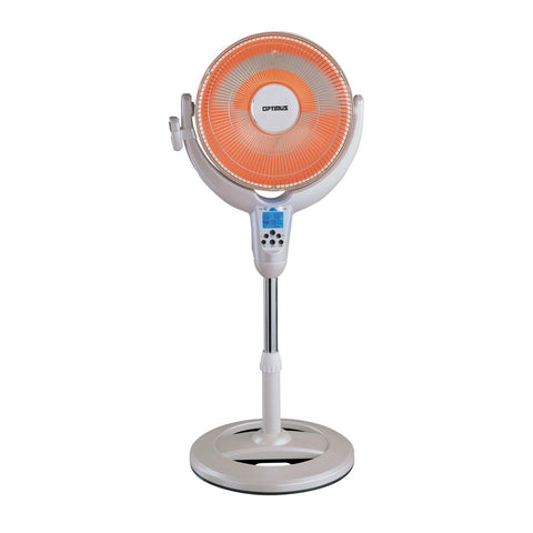 Optimus 14" Oscillitating Pedestal Digital Dish Heater with Remote - Reconditioned