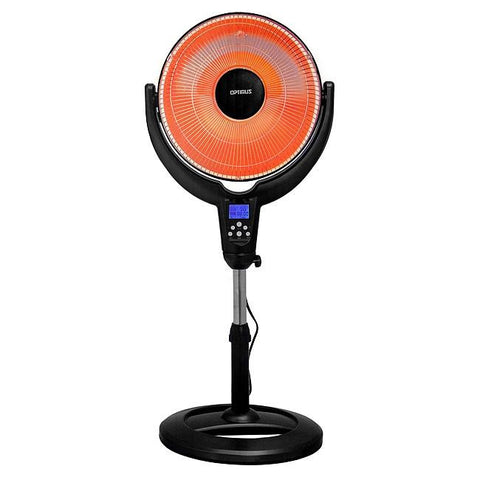 Optimus 14" Oscillitating Pedestal Digital Dish Heater with Remote