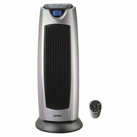 Optimus 21" Oscil Tower Heater with Digi Temp Readout and Setting, Remote - Reconditioned
