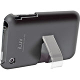 ICC79BLK Black Hard Case With Built-In Stand For iPhone 3G