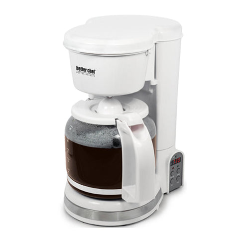 Better Chef 12-cup digital programmable coffeemaker white