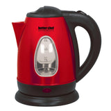 Better Chef Stainless Cordless Electric Kettle- Red