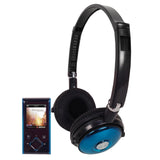 Supersonic 1.8" MP3/MP4 Video Playing and Stereo Headphones Combo with FM Radio-Blue