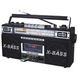 QFX AM/FM/SW1-SW2 4 Band Radio and Cassette to MP3 Converter, and Recorder with USB/SD/MP3 Player